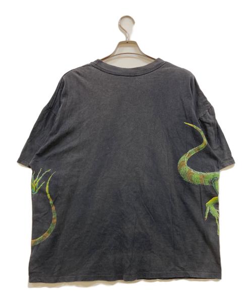 Harlequin（ハーレクイン）Harlequin (ハーレクイン) 90's イグアナプリントTEE ブラック サイズ:XLの古着・服飾アイテム