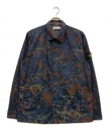 STONE ISLAND（ストーンアイランド）の古着「マルチカラーカモフラージュ柄シャツ」｜ネイビー
