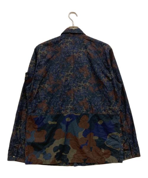 STONE ISLAND（ストーンアイランド）STONE ISLAND (ストーンアイランド) マルチカラーカモフラージュ柄シャツ ネイビー サイズ:XLの古着・服飾アイテム