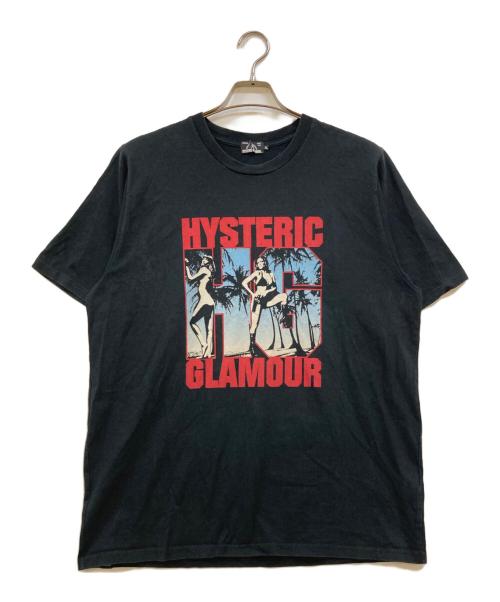 Hysteric Glamour（ヒステリックグラマー）Hysteric Glamour (ヒステリックグラマー) プリントTシャツ ブラック サイズ:XLの古着・服飾アイテム
