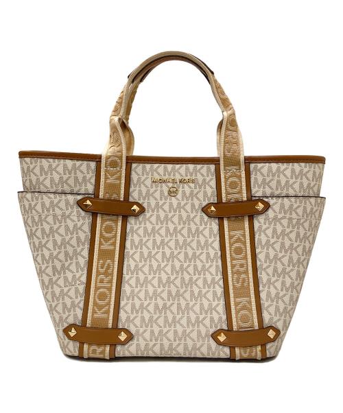 MICHAEL KORS（マイケルコース）MICHAEL KORS (マイケルコース) 2WAYモノグラム柄トートバッグ ブラウンの古着・服飾アイテム