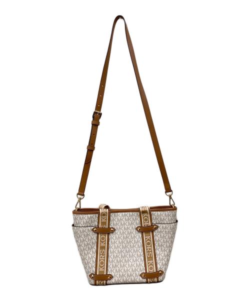 MICHAEL KORS（マイケルコース）MICHAEL KORS (マイケルコース) 2WAYモノグラム柄トートバッグ ブラウンの古着・服飾アイテム