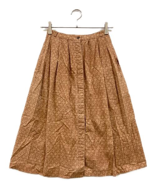 COMME des GARCONS（コムデギャルソン）COMME des GARCONS (コムデギャルソン) タック総柄スカート オレンジ サイズ:- (実寸参照)の古着・服飾アイテム