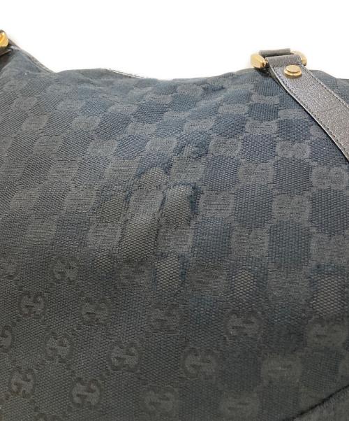 GUCCI（グッチ）GUCCI (グッチ) アビー GGキャンバス レザー切替トートバッグ ブラックの古着・服飾アイテム
