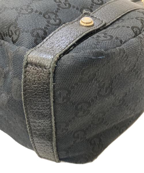 GUCCI（グッチ）GUCCI (グッチ) アビー GGキャンバス レザー切替トートバッグ ブラックの古着・服飾アイテム