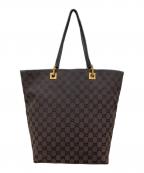 GUCCIグッチ）の古着「GGキャンバス トートバッグ」｜ブラウン