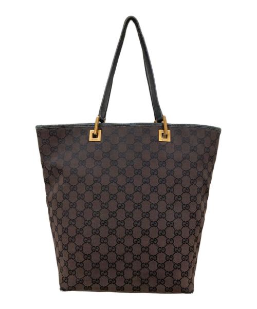 GUCCI（グッチ）GUCCI (グッチ) GGキャンバス トートバッグ ブラウンの古着・服飾アイテム