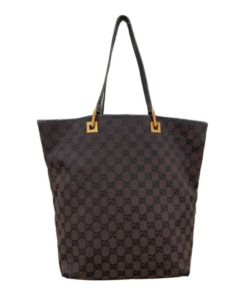 GUCCI（グッチ）GUCCI (グッチ) GGキャンバス トートバッグ ブラウンの古着・服飾アイテム