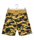 A BATHING APEアベイシングエイプ）の古着「1st CAMO SWEAT SHORTS」｜カーキ