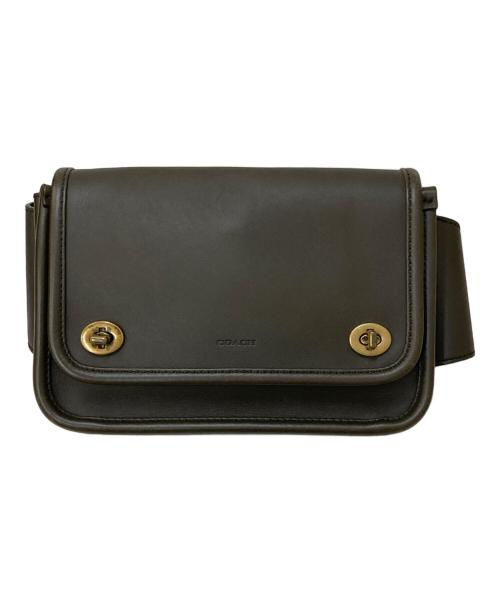 COACH（コーチ）COACH (コーチ) レザーボディーバッグ カーキの古着・服飾アイテム