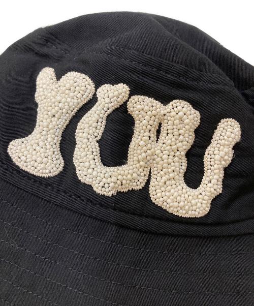 DRIES VAN NOTEN（ドリスヴァンノッテン）DRIES VAN NOTEN (ドリスヴァンノッテン) YOU ビジュー バケットハット ブラック サイズ:XS-Sの古着・服飾アイテム