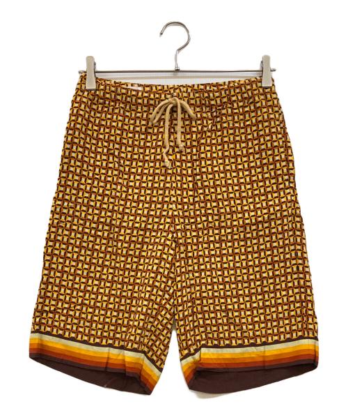 DRIES VAN NOTEN（ドリスヴァンノッテン）DRIES VAN NOTEN (ドリスヴァンノッテン) 総柄ショーツ オレンジ サイズ:44の古着・服飾アイテム