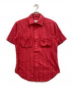 Vivienne Westwood manヴィヴィアン ウェストウッド マン）の古着「ラメブレンドライン Wポケットシャツ」｜レッド