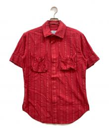 Vivienne Westwood man（ヴィヴィアン ウェストウッド マン）の古着「ラメブレンドライン Wポケットシャツ」｜レッド