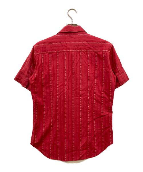 Vivienne Westwood man（ヴィヴィアン ウェストウッド マン）Vivienne Westwood man (ヴィヴィアン ウェストウッド マン) ラメブレンドライン Wポケットシャツ レッド サイズ:46の古着・服飾アイテム