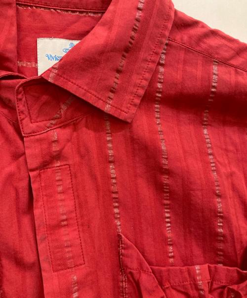 Vivienne Westwood man（ヴィヴィアン ウェストウッド マン）Vivienne Westwood man (ヴィヴィアン ウェストウッド マン) ラメブレンドライン Wポケットシャツ レッド サイズ:46の古着・服飾アイテム