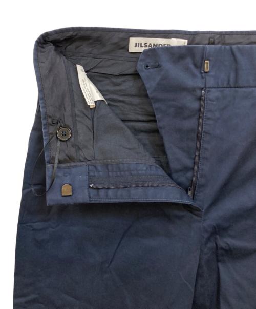 JIL SANDER（ジルサンダー）JIL SANDER (ジルサンダー) サイドスリットスラックス ネイビー サイズ:34の古着・服飾アイテム