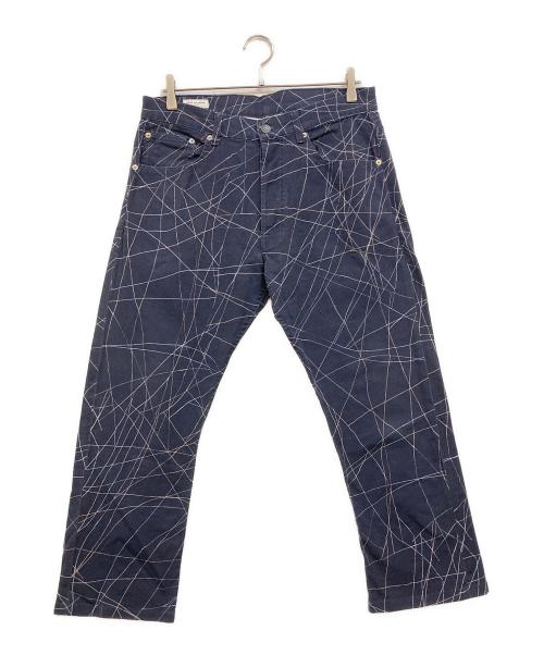 DRIES VAN NOTEN（ドリスヴァンノッテン）DRIES VAN NOTEN (ドリスヴァンノッテン) 総柄パンツ ネイビー サイズ:W32の古着・服飾アイテム