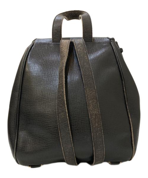 Christian Dior（クリスチャン ディオール）Christian Dior (クリスチャン ディオール) CDロゴ金具 レザーリュック ブラックの古着・服飾アイテム