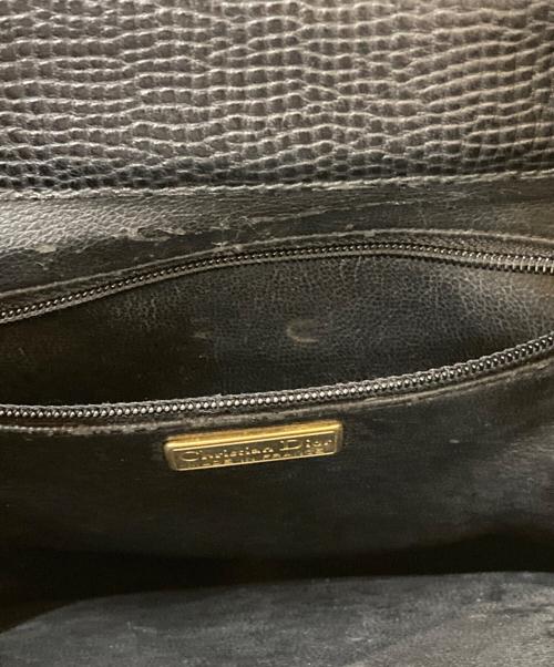 Christian Dior（クリスチャン ディオール）Christian Dior (クリスチャン ディオール) CDロゴ金具 レザーリュック ブラックの古着・服飾アイテム