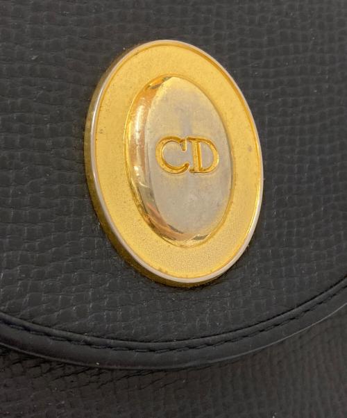 Christian Dior（クリスチャン ディオール）Christian Dior (クリスチャン ディオール) CDロゴ金具 レザーリュック ブラックの古着・服飾アイテム