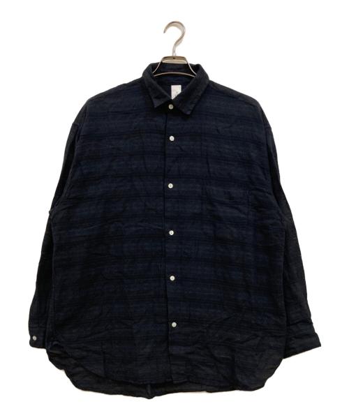 Niche.（ニッチ）Niche. (ニッチ) ジャガードレースオーバーシャツ ブラック サイズ:Lの古着・服飾アイテム