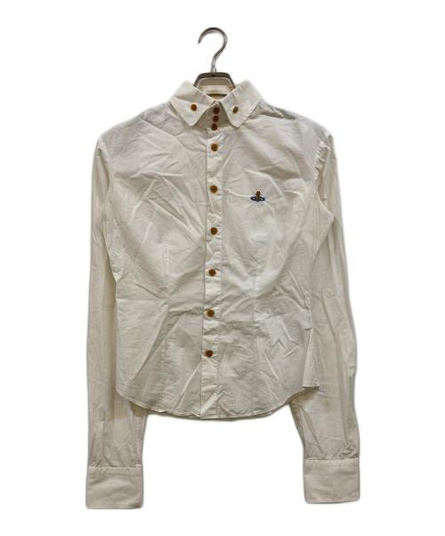 Vivienne Westwood（ヴィヴィアンウエストウッド）Vivienne Westwood (ヴィヴィアンウエストウッド) オーブワンポイントシャツ ホワイト サイズ:42の古着・服飾アイテム