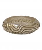 TIFFANY & Co.ティファニー）の古着「1996 テクスチャード ワイド ウッドグレイン バンドリング」｜シルバー