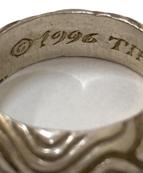 TIFFANY & Co.（ティファニー）Tiffany & Co. (ティファニー) 1996 テクスチャード ワイド ウッドグレイン バンドリング シルバー サイズ:9号の古着・服飾アイテム