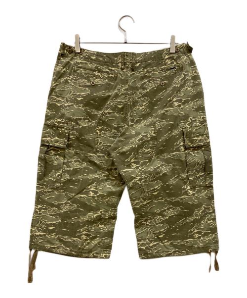 stussy（ステューシー）stussy (ステューシー) カモフラハーフカーゴパンツ カーキ サイズ:34の古着・服飾アイテム