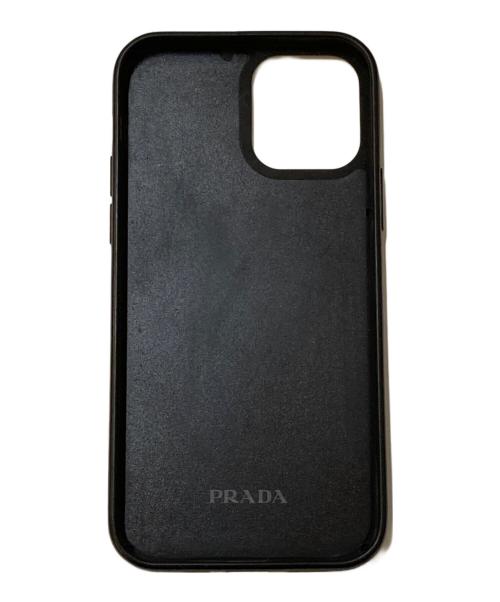 PRADA（プラダ）PRADA (プラダ) ラインストーン 三角ロゴプレート スマホケースの古着・服飾アイテム