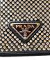 中古・古着 PRADA (プラダ) ラインストーン 三角ロゴプレート スマホケース：13000円