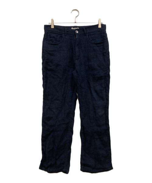 AURALEE（オーラリー）AURALEE (オーラリー) LINEN DOUBLE FACE 5P PANTS ネイビー サイズ:3の古着・服飾アイテム