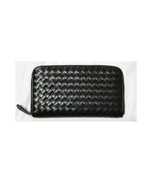 BOTTEGA VENETA（ボッテガベネタ）BOTTEGA VENETA ボッテガ・ヴェネタ ラウンドファスナーウォレット ブラックの古着・服飾アイテム