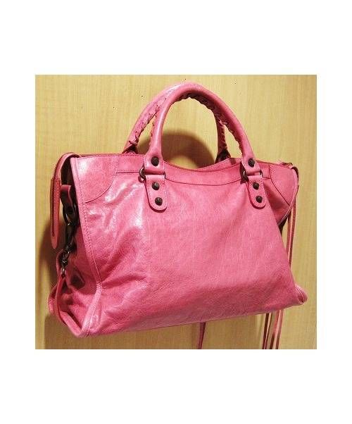 BALENCIAGA（バレンシアガ）BALENCIAGA バレンシアガ ハンドバッグ ピンク THE CITYの古着・服飾アイテム