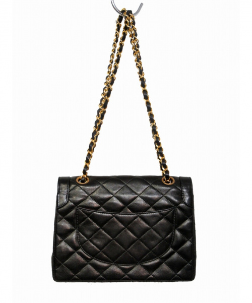CHANEL（シャネル）CHANEL (シャネル) Wフラップチェーンショルダーバッグ ブラック 3145905の古着・服飾アイテム
