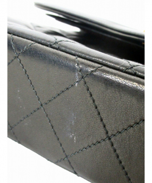 CHANEL（シャネル）CHANEL (シャネル) Wフラップチェーンショルダーバッグ ブラック 3145905の古着・服飾アイテム