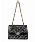 CHANEL（シャネル）の古着「Wフラップチェーンショルダーバッグ」｜ブラック