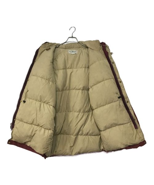 L.L.Bean（エルエルビーン）L.L.Bean (エルエルビーン) グースダウンジャケット レッド×ベージュ サイズ:Lの古着・服飾アイテム