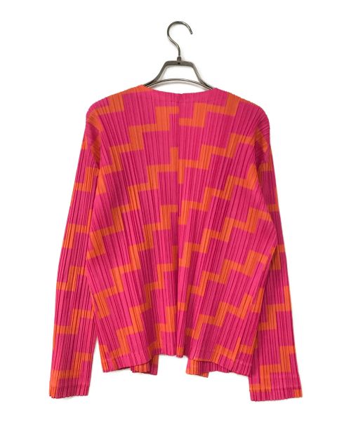 PLEATS PLEASE（プリーツプリーズ）PLEATS PLEASE (プリーツプリーズ) プリーツカーディガン ピンク サイズ:4の古着・服飾アイテム