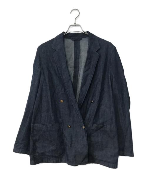 UNITED ARROWS（ユナイテッドアローズ）UNITED ARROWS (ユナイテッドアローズ) デニムダブルテーラードジャケット インディゴ サイズ:Mの古着・服飾アイテム