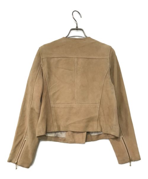 BLUE LABEL CRESTBRIDGE（ブルーレーベルクレストブリッジ）BLUE LABEL CRESTBRIDGE (ブルーレーベルクレストブリッジ) 羊革スウェードジャケット ベージュ サイズ:38の古着・服飾アイテム