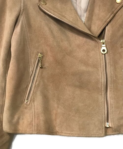 BLUE LABEL CRESTBRIDGE（ブルーレーベルクレストブリッジ）BLUE LABEL CRESTBRIDGE (ブルーレーベルクレストブリッジ) 羊革スウェードジャケット ベージュ サイズ:38の古着・服飾アイテム