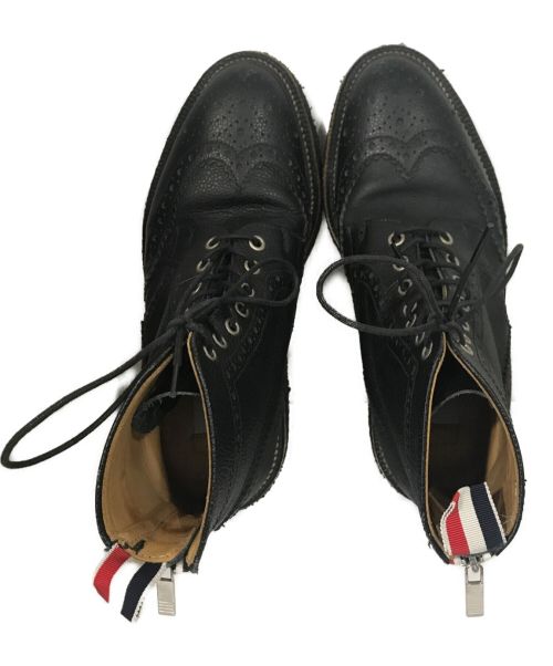 Thom Browne（トムブラウン）Thom Browne (トムブラウン) ウィングチップブーツ ブラック サイズ:6の古着・服飾アイテム