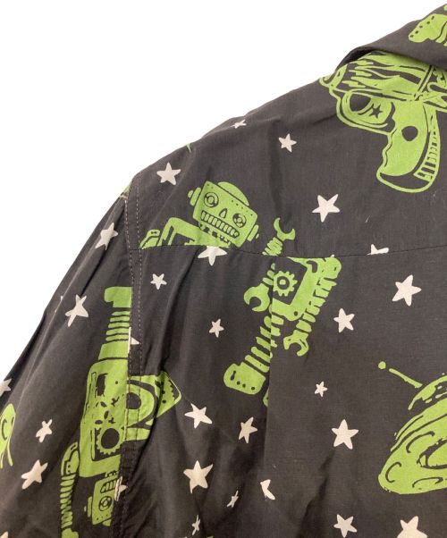 Star OF HOLLYWOOD（スターオブハリウッド）STAR OF HOLLYWOOD (スターオブハリウッド) オープンカラーシャツ ブラック サイズ:Mの古着・服飾アイテム