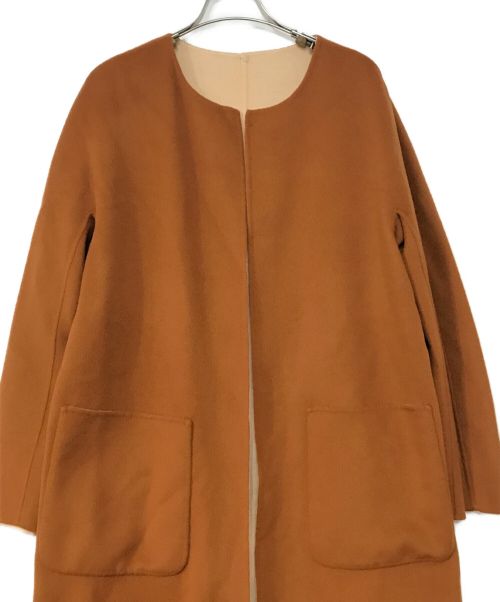 Max Mara Studio（マックスマーラ ストゥディオ）MAX MARA STUDIO (マックスマーラ ストゥディオ) ダブルフェイス リバーシブル コート ブラウン サイズ:40の古着・服飾アイテム