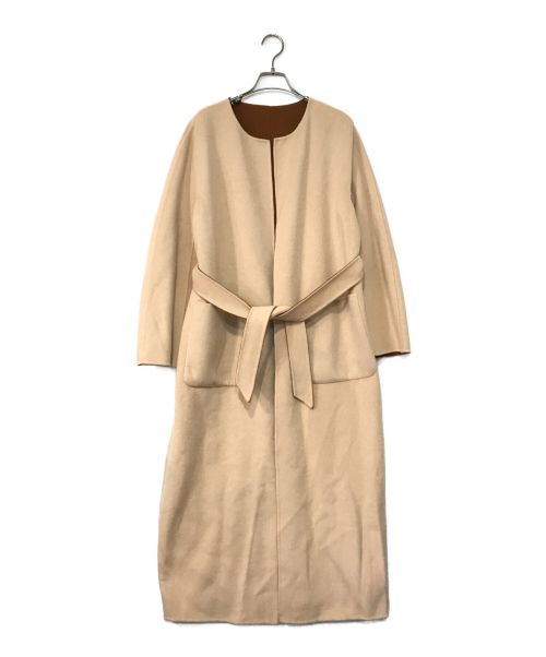 Max Mara Studio（マックスマーラ ストゥディオ）MAX MARA STUDIO (マックスマーラ ストゥディオ) ダブルフェイス リバーシブル コート ブラウン サイズ:40の古着・服飾アイテム