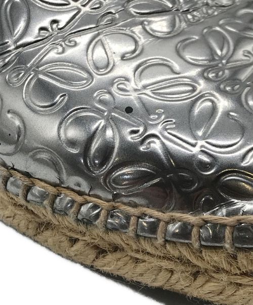 LOEWE（ロエベ）LOEWE (ロエベ) エスパドリーユ シルバー サイズ:36の古着・服飾アイテム