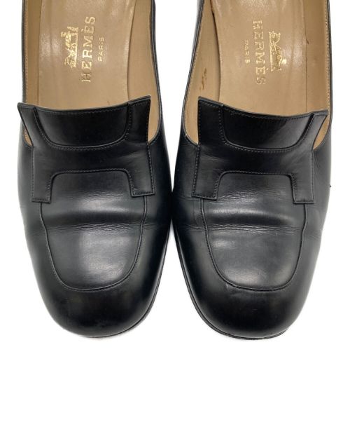 HERMES（エルメス）HERMES (エルメス) レザーパンプス ブラック サイズ:36の古着・服飾アイテム