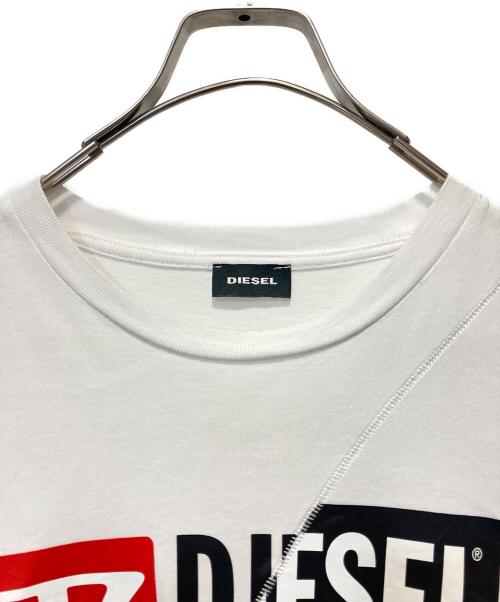 DIESEL（ディーゼル）DIESEL (ディーゼル) プリントカットソー ホワイト サイズ:Sの古着・服飾アイテム